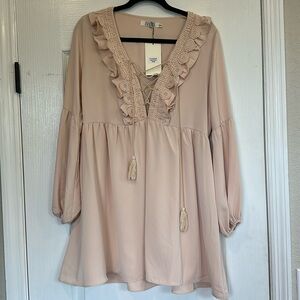 Women’s beige BoHo dress small/medium